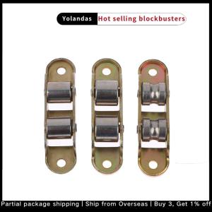 [Yolandas] 80ประเภทแบน ร่องล้อคู่ประตูสไลด์โลหะหน้าต่างรอกรองรับด้านล่างเลื่อนลูกกลิ้งติดตามอุปกรณ์ฮาร์ดแวร์