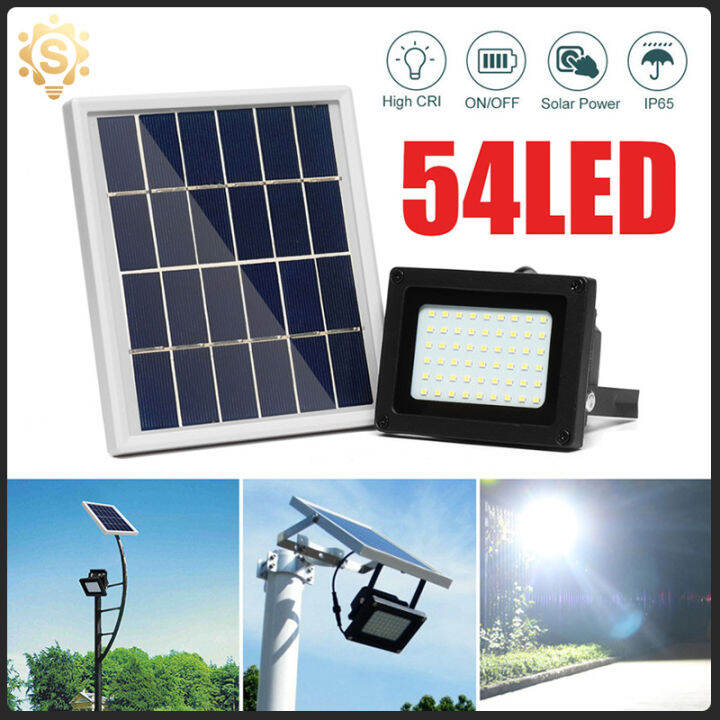 Tenaga Surya 54 Dinding Jalan LED Light Sensor Banjir Spot Sorot Lampu ...