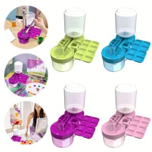 MEMGOUO Detachable Paint Brush Cleaner Large Capacity Multi-functional Painting Cleaning Supplies Durable Brush Washer Kids