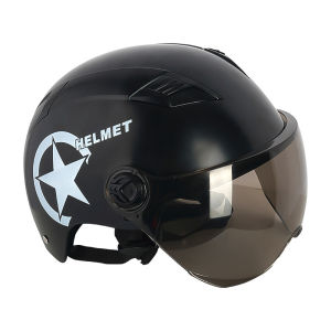 ISingo Motorcycle Helmets Electric Bicycle Helmet Open Face Dual Lens Visors Men Women Summer Scooter Motorbike Moto Bike Helmet