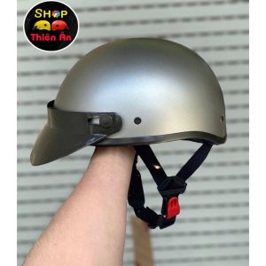 Nón Bảo Hiểm Cao Cấp Haly Lưỡi Trai - Mũ Bảo Hiểm Nửa Đầu - Màu Sơn Nhám - Thời Trang Hợp Với Nam & Nữ