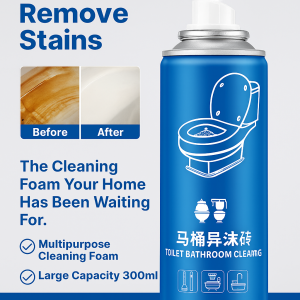 Foam Bathroom Cleaner Powerful Deodorizing And Antibacterial Cleaning Liquid For Toilet Tiles And Faucets浴室马桶清洁剂