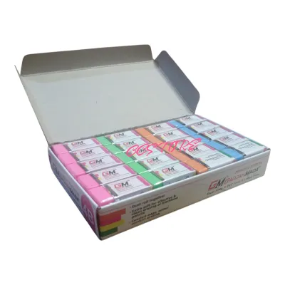 Colored Eraser Stip Penghapus Kecil 1 Box Isi 40 Pcs
