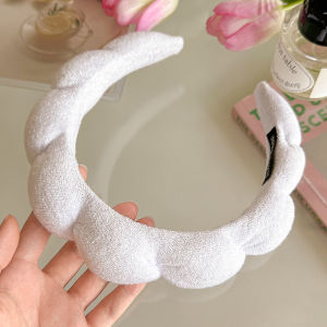 F4 Bando Korea Lebar 3.5cm Empuk Model Awan Korean Fluffy Head Band Cloud Spa Headband BHJ001