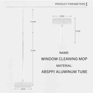 180° Rotatable Window Cleaning Mop Extendable Handle Household Cleaning Tools Window Cleaner Scraper Wiping Mop