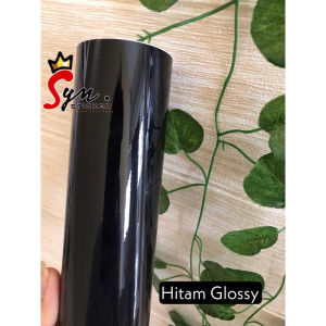 skotlet hitam glossy mengkilap profix premium color vinyl (P 50cm x L 45cm)