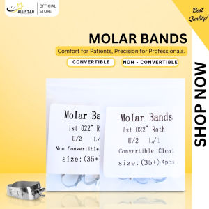 Allstar 4sets kits Molar Band 1st 0.022 Roth Convertible / Non Convertible Cleat Bondable Card