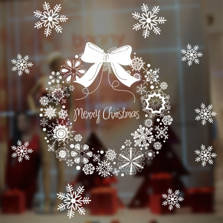 Window Flakes 12 X 4-Inch Medium Christmas Snowflake Decorations For Windows Glass Window Cling Stickers A2 14513027