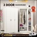(2 WARNA) 180cm/T 3 Pintu Almari Baju  / Besar 3 DOOR Wardrobe / Clothes Budak Almari Kabinet Closet Wardrobe Hanger Shelf Cupboard. 