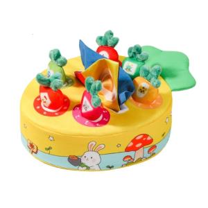 Bé phát triển đồ chơi với Kết cấu vải 6-12 tháng cảm giác Bộ đồ chơi Tính năng pullable cà rốt và crinkly tấm