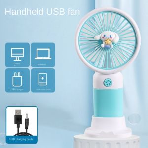 JIYAN2866 Sanrio Mini Portable Fan Plastic Handheld USB Charging Fan Cartoon Gift Desktop Fan Students