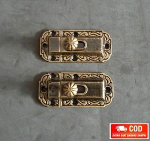 Grendel Pintu Rumah Pagar Aluminium Antik Murah Motif Ukir 8.4cm