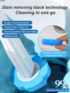 Toilet Brush Set with Replaceable Heads Keep Hands Clean Easy and Efficient Cleaning