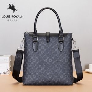 Louis Noble Trendy Mens Handbag Vertical Briefcase Mens Business Casual Leather Bag A4 Document Bag Crossbody Bag 【JYUE】