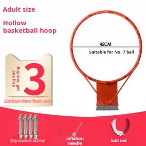 Movable 45cm Indoor Outdoor Wall Mounted Basketball Hoop Adult Household/Children Basket Ring/Backboard Shooting Game Sp