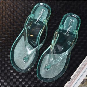 OKAIDO Sandal Jepit Wanita Cewek Perempuan Gaya Fashion Korea Style Bahan Jelly Transparan Kekinian