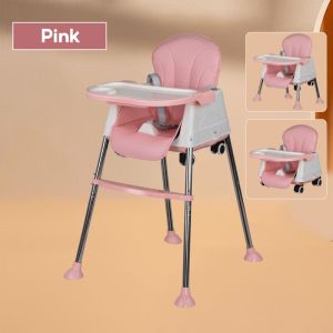 Multifunctional Foldable High Chair For Baby Dining Feeding Chair Adjustable Height & Removable Legs