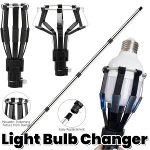 Light Bulb Changer Portable Telescoping Pole Ceiling Bulb Installer Extractor Removal Tool