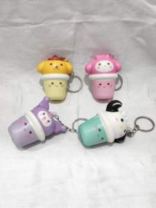 GANTUNGAN KUNCI SQUISHY MAINAN ANAK KARAKTER SANRIO CINNAMOROLL KUROMI MELODY UKURAN MINI
