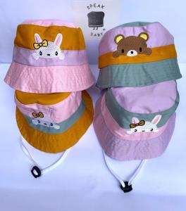 SpeakBaby.ID PRODUK / Topi Bucket Anak Balita Bayi Perempuan Motif Rabbit Bear / Bucket hat baby girl