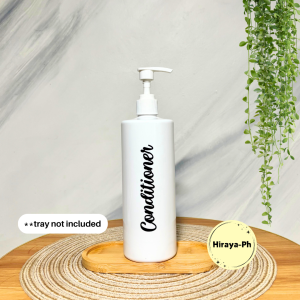 Hiraya Ph Liquid Soap Bottle Dispenser Plastic White Pump Refillable Container for Kitchen & Bath Hand Soap Lotion for Hotel Resort