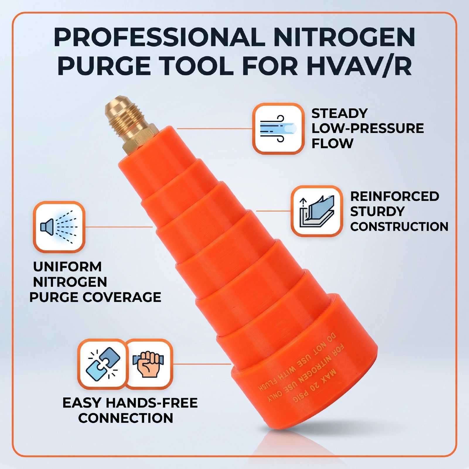 Decdeal Low Pressure Nitrogen Purge Tool Nitrogen Purge Boot Regulator ...
