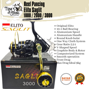 Reel Pancing ELITO SAGLIT 1000 / 2000 / 3000 (10+1 Bearing) Spool Alumunium Murah - Toms Fishing