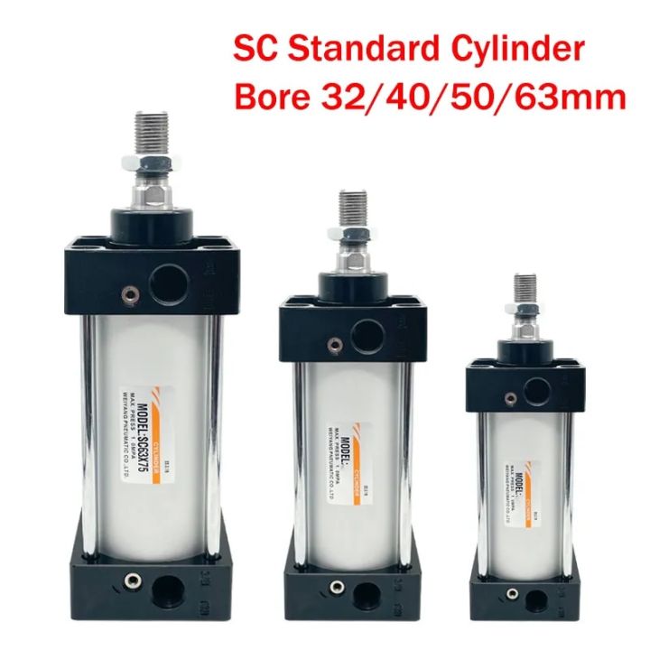 Pneumatikzylinder SC Serie 32-63mm Bohrung - Doppeltwirkend Mit 450mm Hub