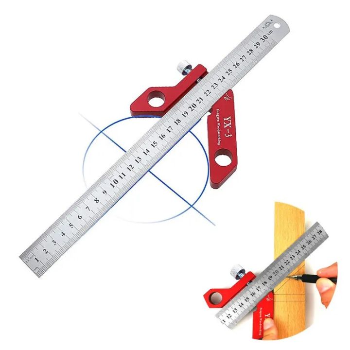 LKMJ Center Finder Multi functional XY Ruler Circle Center Mark 45 ° 90 ...