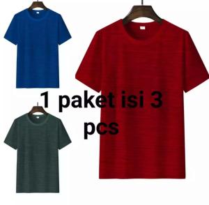 { 1Paket 3pcs 69rb } - Kaos pria 3pcs 69rb - kaos polos pria silo polos dry fit - baju kaos seragam lengan pendek kasual o neck - kaos distro t shirt M L XL