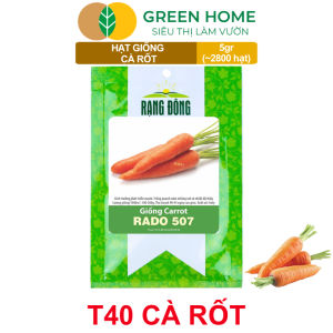 Hạt Giống Cà Rốt GreenHome Gói 5g~2800 hạt Dễ Trồng Quanh Năm Củ To Dài Sinh Trưởng Khỏe T40