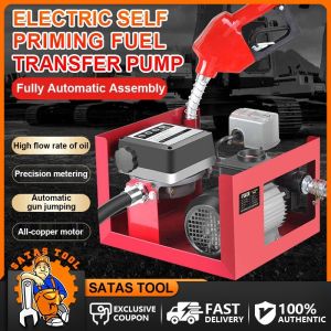 550W Electric Fuel Self-Priming Transfer Pump 60L/MIN Mounted Small Fuel Dispenser Diesel/Kerosene