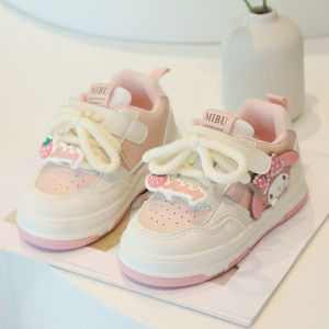 JUSTSL 2024 Fashion Sports Shoes Childrens High-Cut Casual Shoes Girls Cute Cartoon Board Shoes