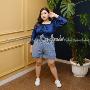 Atasan Wanita Jumbo Blouse Big Size Asiabaju LAURA