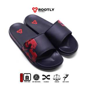 Rootly - Sandal Pria Slipper Motif Gold Piramid
