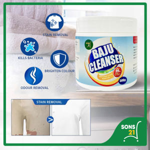 Sons21 Baju Cleanser (500g) Laundry Powder Multipurpose Fabric Stain Remover & Odor Eliminator for Clothes