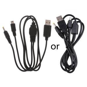 Data Cable Power 2 in 1 USB Data Charge Cable Cord for for 2000 3000 Game Console Charging Cables Accs
