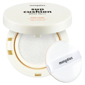 Mongdies Sunscreen Cushion SPF43+ PA+++ (12g) - Korean Moms’ #1 Choice for Baby Kids & Family Skincare