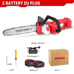 ONEVAN 12 Inch Brushless Electric Chainsaw 20000RPM Cordless Chainsaw Garden Woodworking Cutting Tool For Makita 18V Battery