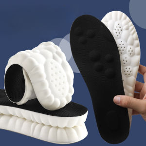 Sport Insoles for Shoes 4D Shock Absorption Deodorant Breathable Cushion Running Insoles for Feet Man Women
