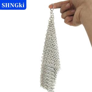 [COD] 🔥🔥🔥SHNGki Nhà Bếp Làm Sạch Vòng Thép Không Gỉ Cleaner Chainmail Scrubber Phụ Kiện Tái Sử Dụng Rửa Net Công Cụ Làm Sạch Cho Nhà