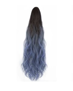 Tóc giả ngoạm xù ombre xanh phấn ❤️FREESHIP❤️ quặm tóc giả nữ kẹp ngoạm tóc giả ombre tóc giả xù ombre ngoạm xù tóc giả phối màu thời trang