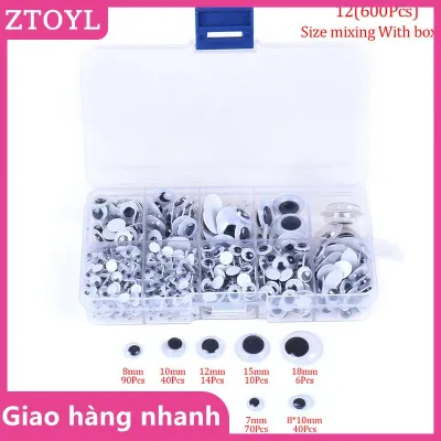 ZTOYL💝 Tự dính hỗn hợp mắt cho đồ chơi búp bê googly wiggly mắt Phụ kiện tự làm