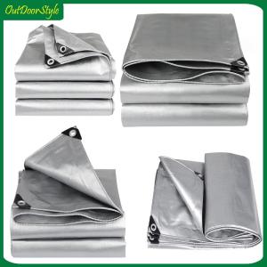 【Arrive 1-3 Days】 Silver Waterproof Tarps Resistant Heavy Duty Tarp Cover for Car Roof Camping