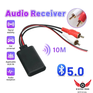 RC1988⚡พร้อมส่ง💯 บลูทูธในรถยนต์ 5.0 Bluetooth Car รับสัญญาณได้ไกล10เมตร 5-24V สายRCA Audio บลูทูธ เสียงดี BT5.0