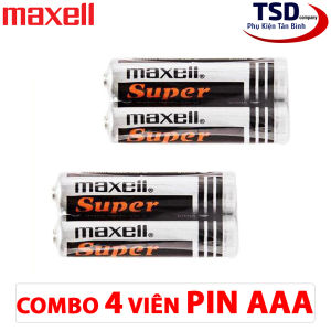 Combo 4 Viên Pin Maxell AAA Chính Hãng