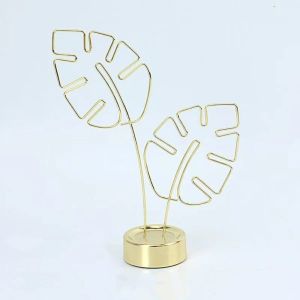 VB45D Turtle Back Shape Photo Holder Sturdy Metal Message Holder Creative Leaf Vein Storage Home Office