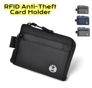Rfid Anti-theft Brush Coin Purse Anti-theft Swipe Mini Card Holder Travel Wallet Bank Card Holder
