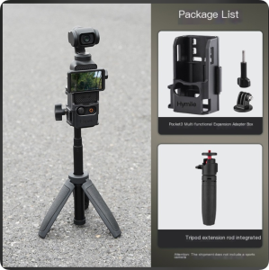 DJI Osmo Pocket 3 Expansion Adapter Mount Cold Shoe Extended Frame Creator Combo Handle for Microphone Tripod Cycling Mounts Suction Cup Mount