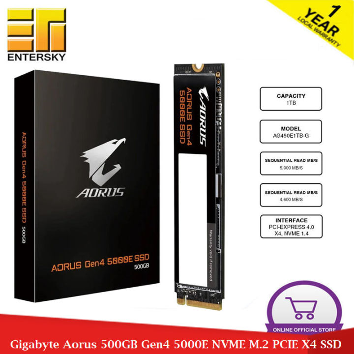 Gigabyte Aorus 500GB Gen4 5000E NVME PCIE X4 SSD Lazada PH
